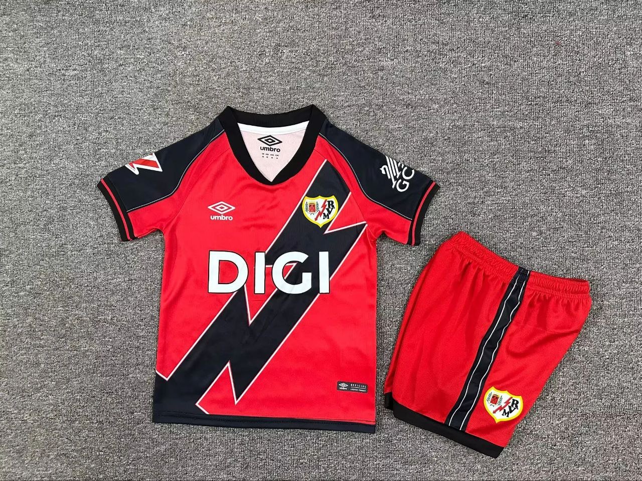 25-26 Vallecano Kids Kit Jersey Away Soccer Youth Kit Children Vallecano 2025-2026 Jersey New