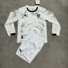 25-26 Portugal Kids Kit Shirt Jersey Away Long Sleeves Soccer Youth Kit Children Portugal 2025-2026
