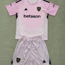 25-26 Boca Juniors Kids Kit Jersey Goalkeeper Pink Soccer Youth Kit Children Boca Juniors 2025-2026