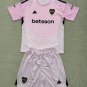 25-26 Boca Juniors Kids Kit Jersey Goalkeeper Pink Soccer Youth Kit Children Boca Juniors 2025-2026