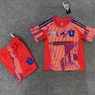 25-26 Universidad de Chile Kids Kit Shirt Jersey Away Soccer Youth Kit Children Universidad de Chile