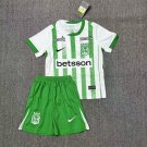 25-26 Atlético Nacional Kids Kit Jersey Home Soccer Youth Kit Children Atlético Nacional 2025-2026