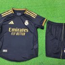 25-26 Real Madrid Kids Kit Shirt Jersey Away Third Soccer Youth Kit Children Real Madrid 2025-2026
