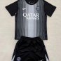 25-26 PSG Kids Kit Jersey Goalkeeper Black Soccer Youth Kit Children 2025-2026 Jersey PSG