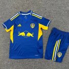 25-26 Leeds United Kids Kit Jersey Away Soccer Youth Kit Children Leeds United 2025-2026 Jersey
