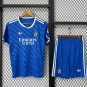 25-26 Kids Kit Real Madrid Jersey Thirid Blue Soccer Youth Kit Children Real Madrid 2025-2026 Jersey