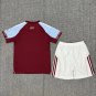 25-26 Aston Villa Kids Kit Jersey Home Soccer Youth Kit Children Aston Villa 2025-2026 Jersey