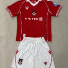 25-26 Wrexham Kids Kit Jersey Home Soccer Youth Kit Children Wrexham 2025-2026 Jersey New
