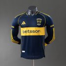 25-25 Boca Juniors Jersey Home Long Sleeve Soccer Men's Shirt Boca Juniors Jersey 2025-2026