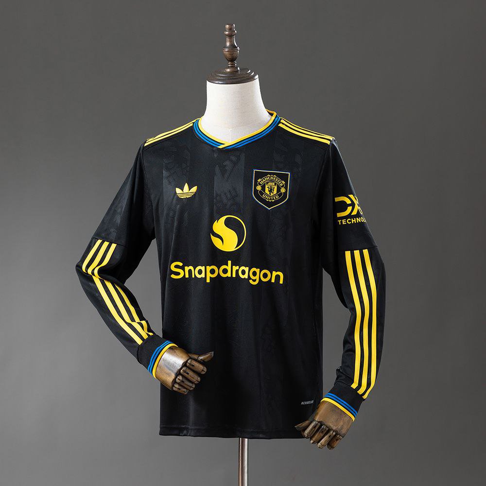 25-25 Manchester United Jersey Third Away Long Sleeve Soccer Men's Shirt M-U Jersey 2025-2026