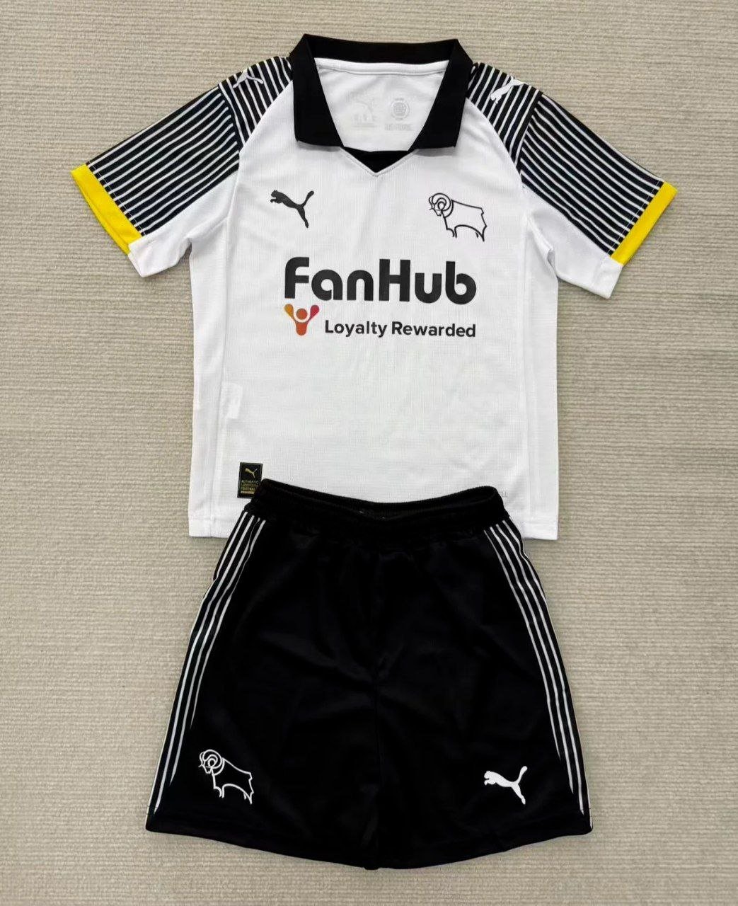 25-26 Derby County Jersey Kids Kit Home Youth Kit Children Jersey Derby County 2025-2026 New