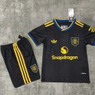 25-26 Jersey Man United Kids Kit Home Youth Kit Children Manchester United Jersey Black 2025-2026