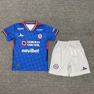 25-26 Cruz Azul Jersey Home Kids Kit Blue Youth Kit Children Jersey Cruz Azul Home 2025-2026 New