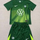 25-26 Wolfsburg Home Shirt Jersey Kids Kit Youth Kit Children Shirt Jersey Wolfsburg 2025-2026