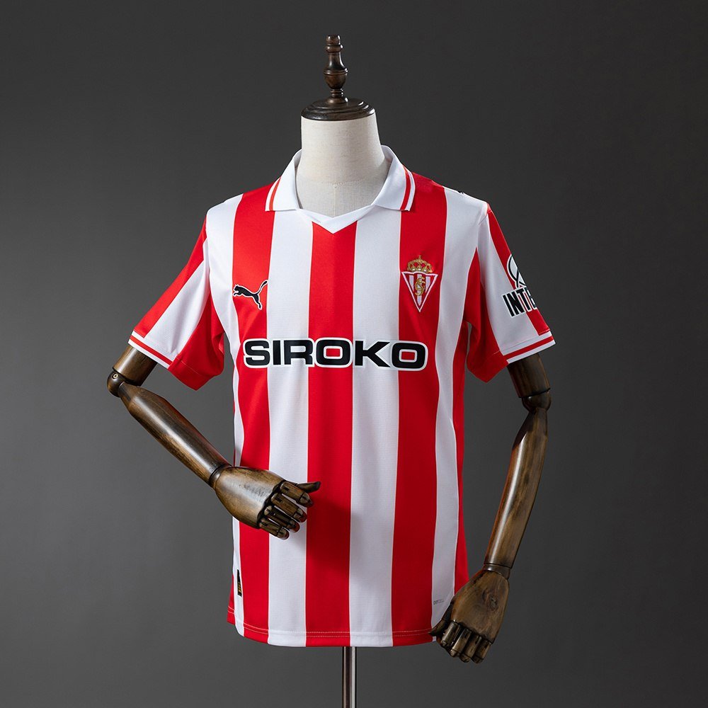 25-26 Sporting Gijon Jersey Home Soccer Men's Shirt Jersey Sporting Gijon 2025-2026 Soccer New