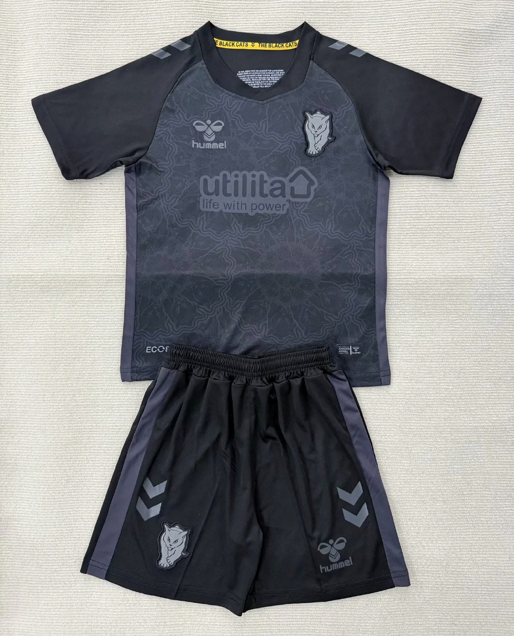 25-26 Sunderland Jersey Kids Kit Third Black Youth Kit Children Jersey Sunderland 2025-2026 New