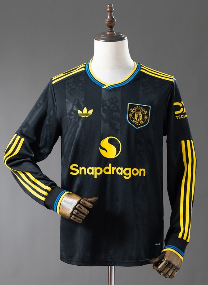 Ma Utd Jersey Third Away 25-26 Black Soccer Men's Shirt Jersey Manchester United 2025-2026