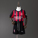 25-26 AC Milan Jersey Kids Kit Home Soccer Youth Kit Children Jersey AC Milan 2025-2026 New Football