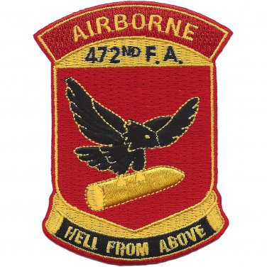 472ND AIRBORNE FIELD ARTILLERY BATTALION PATCH