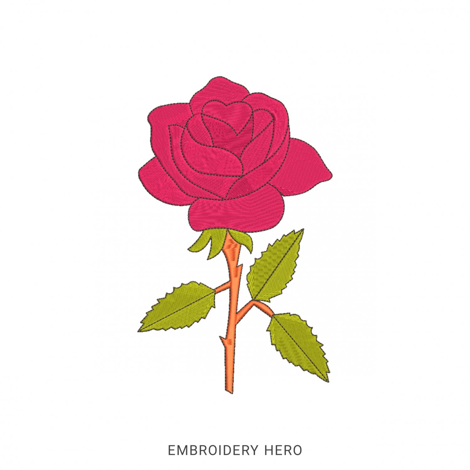 Flower embroidery design for embroidery machines