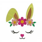 Easter Floral Bunny Embroidery Design , 5 Sizes