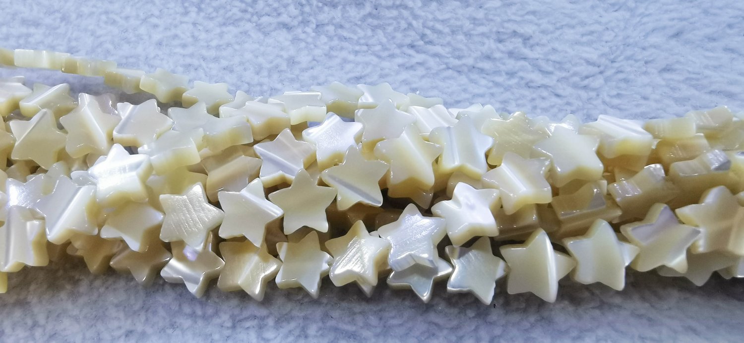 16inch Genuine pearl shell|Mop shell|mother of pearl shell|star carved beads 6mnm