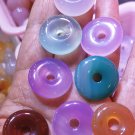 4pcs Donut pendant,Carnelian chalcedony Agate pendant,gemstone bead Stone Healing 20-25mm