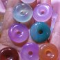 4pcs Donut pendant,Carnelian chalcedony Agate pendant,gemstone bead Stone Healing 20-25mm