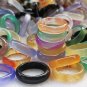 10pcs Natural agate ring solid circle round ring onyx band Witchcraft Wicca pagan healing