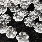 Genuine Crystal Clear Quartz flower 10mm Pettal five petal floral bead 6pcs