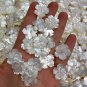 20pcs Natural pearl Shell jewelry 10mm Carved flat Flower Charms white shell pendant -earrings beads