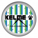 KELME PRO CYCLING TEAM SILVER WALL CLOCK NEW (FREE SHIPPING!!)