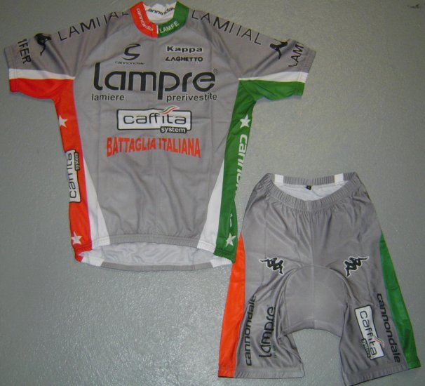 LAMPRE CYCLING CYCLE BIKE JERSEY AND SHORTS KIT SZ XL