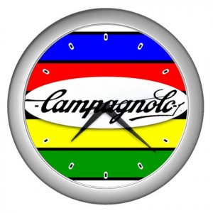 CAMPAGNOLO CAMPY CYCLING  SILVER WALL CLOCK NEW (FREE SHIPPING!!)
