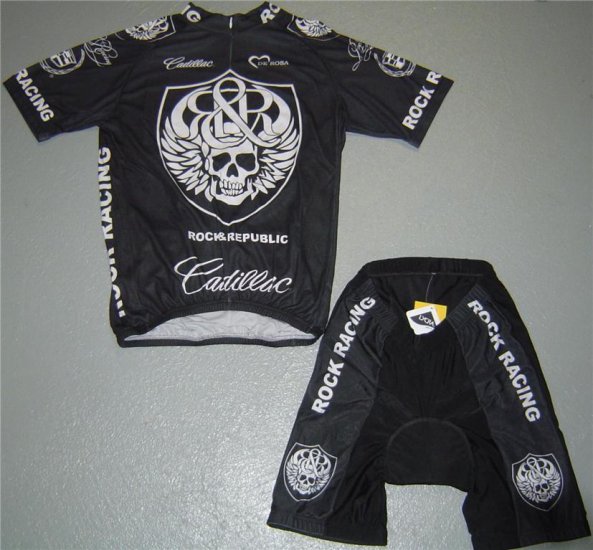 ROCK RACING CYCLING CYCLE BIKE JERSEY AND SHORTS SZ L