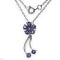 BEAUTIFUL TANZANITE FLOWER NECKLACE