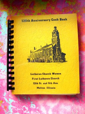 Vintage 1970 Lutheran Church Cookbook Moline Illinois IL  Swedish Recipes too!