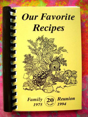 Family Reunion Cookbook Minnesota SD South Dakota Recipes