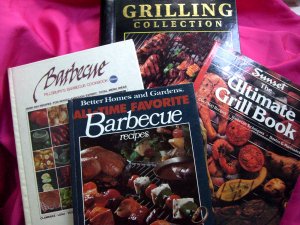 Lot BBQ Barbecue Cookbook  100's Recipes Vintage & New! ~ Grilling Sides Marinades