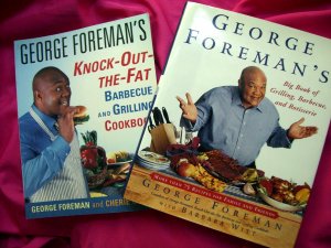 LOT George Foreman's Knock-out-the-fat Barbecue and Grilling Cookbook