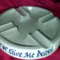 Rare Large White Ceramic CIGAR Ashtray ~Give Me A Cigar or Give Me Death!