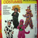 McCalls Pattern # 6804  UNCUT Toddlers Costume Size 2 3 4 ~ Clown Flower Cow Dinosaur