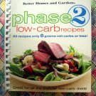 Better Homes & Gardens Phase 2 Low - Carb Recipes Cookbook Diet Healthy Recipes