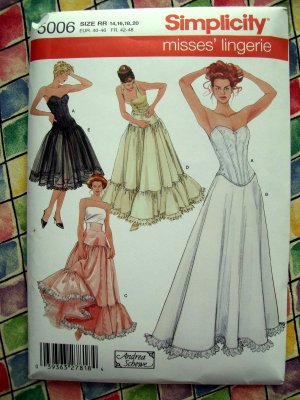 Simplicity Pattern NEW UNCUT # 5006 Corset Petticoat Sizes 14, 16, 18, 20.