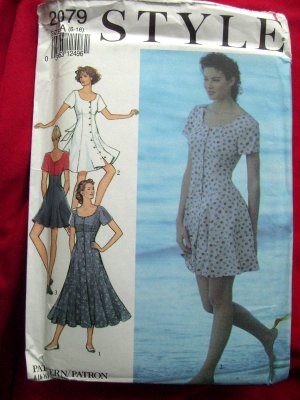 STYLE Pattern # 2079 UNCUT Misses Flared Dress & Culotte-Dress Size 6 8 10 12 14 16