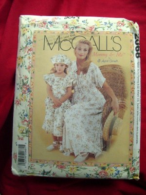 McCalls Pattern # 2068 UNCUT Mother Daughter Dress Misses sizes 8-22; Children's sizes 3-8