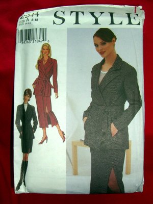 Style Pattern #2944 UNCUT Misses Suit Pattern Blazer Skirt Size 8 10 12 14 16 18