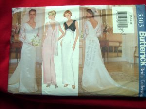 Butterick Pattern # 5303 UNCUT Misses Bridal or Evening Length Dress & Scarf Size 12 14 16