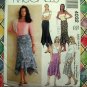 McCalls Pattern # 4032 UNCUT Misses Asymmetrical Handkerchief Hemline Skirt Size 4 6 8 10