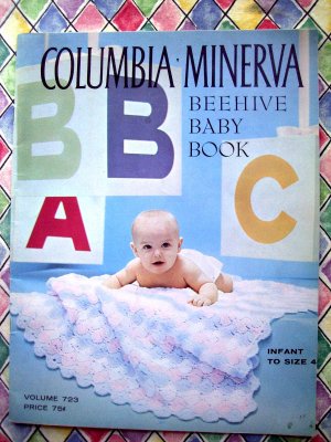 Vintage Columbia Minerva Beehive Baby Toddler ~ Knitted Crochet Sets Blankets